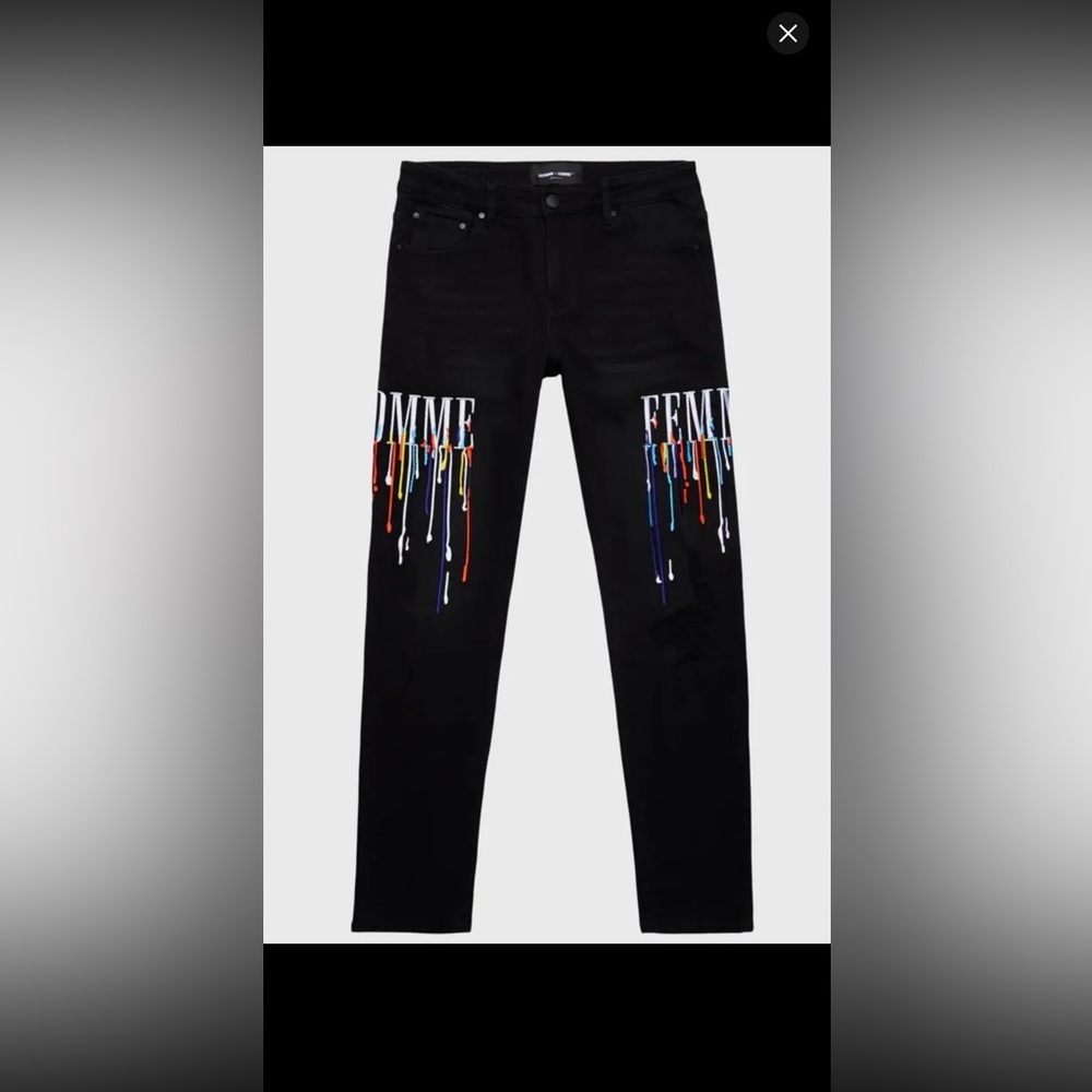 Homme and femme LETTERMEN DRIP black